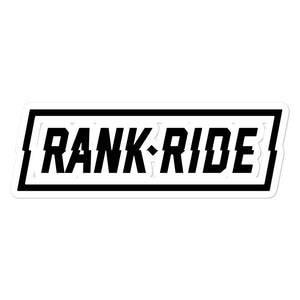 Rank Ride Rectangle logo sticker